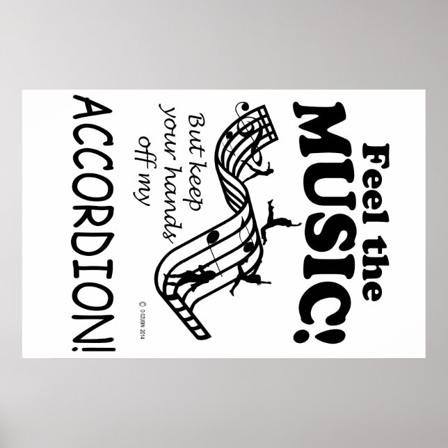Pôster Accordion Sente A Música (Frente)