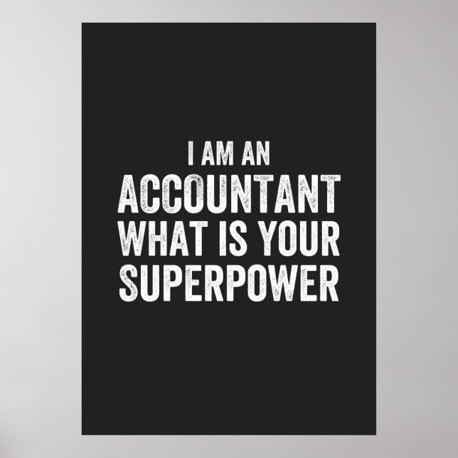 Poster accountant What is your Superpower (Frente)