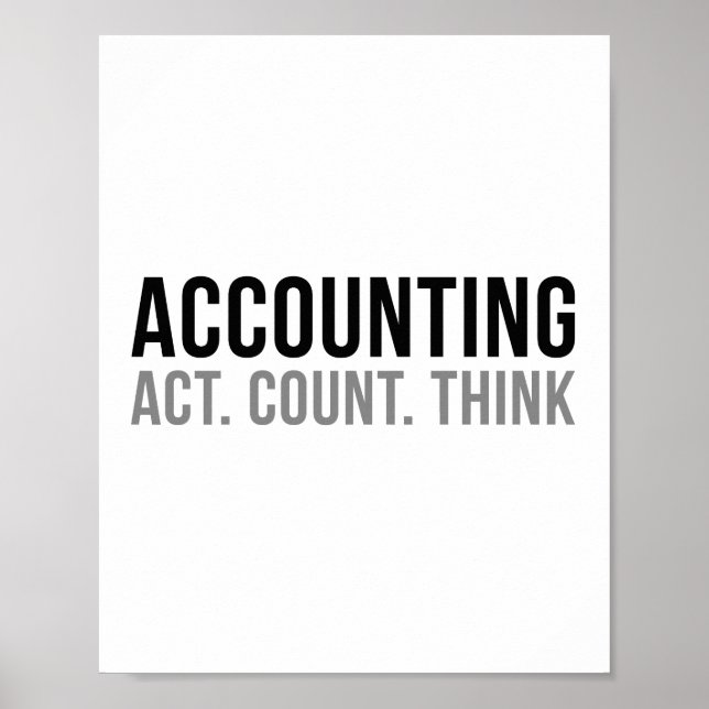 Poster Accounting - Act Count Think (Frente)