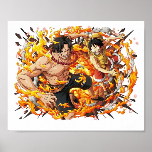 Poster Ace e luffy uma peça (Frente)