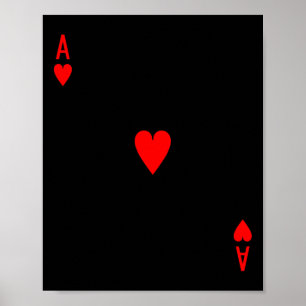 Poster Ace Of Heart Deck Of Cards Figurume De Halloween