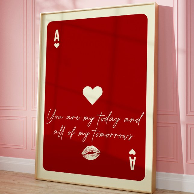 Poster Ace of Hearts Love Cote Aestética Trendy Wall (Criador carregado)