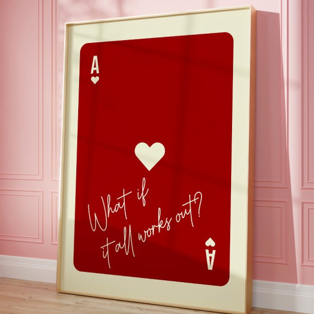 Poster Ace of Hearts Love Cote E Se Tudo Funcionar? (Criador carregado)