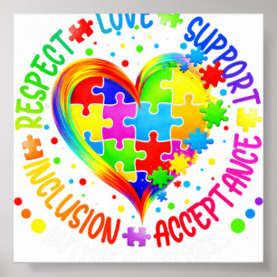 Poster Aceitação Conscientização Inclusão Amor Respeito p