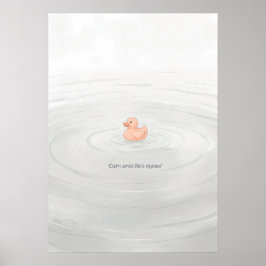 Poster Aceitação do Autismo - Calmaria em Meio às Ondulaç