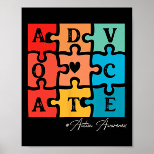 Poster Aceitar Adaptar Advocate Peça Quebra-cabeça Retro