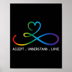 Poster Aceitar Compreender Aut. Infinity Neurodiversity