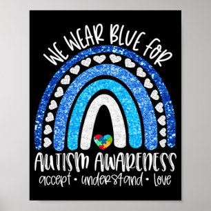 Poster Aceitar Compreender o Amor - Vestimos Azul para o