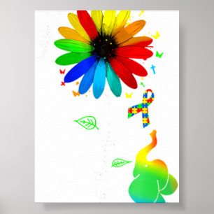 Poster Aceitar Entender Amar Autismo Conscientização Gira