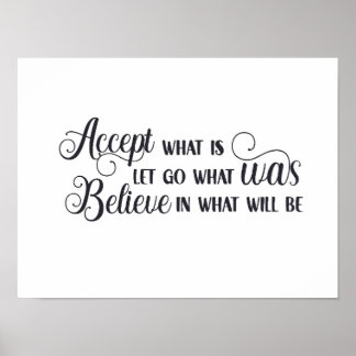 Poster Aceitar o que é...