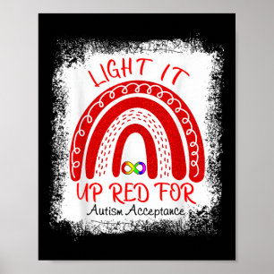 Poster Acenda-O De Vermelho Para Aceitação De Consciência