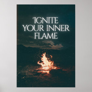 Poster Acenda sua chama interior. Motivacional