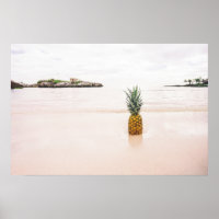 Acento de Praia da Ilha Tropical Abacaxi Romântico