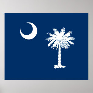 Pôster Acento do design da bandeira do estado de South