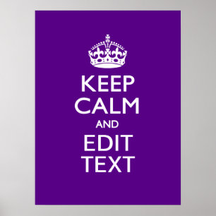 Pôster Acento Roxo Mantém Calmo E O Texto Facilmente