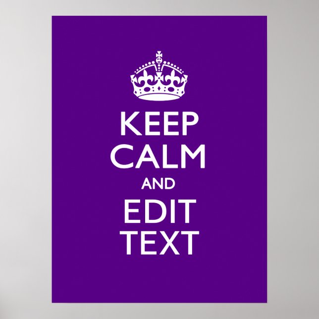 Pôster Acento Roxo Mantém Calmo E O Texto Facilmente (Frente)