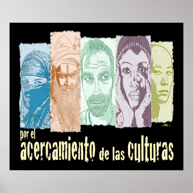 Pôster Acercamiento de las culturas. (Frente)