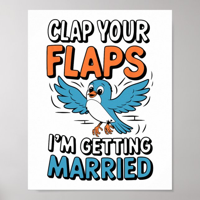 Poster Acerte seus flaps, vou me casar com um casamento e (Frente)