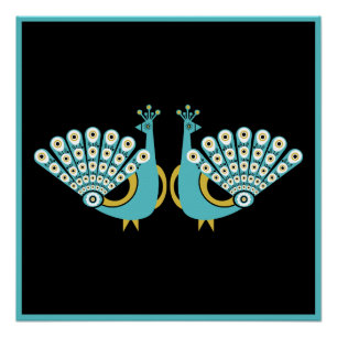 Pôster Acessórios da Home Art Peacock