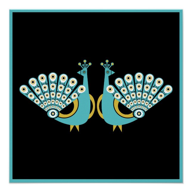 Pôster Acessórios da Home Art Peacock (Frente)