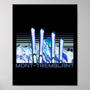 Poster Acessórios de esqui Mont-tremblant Retro Mont-trem