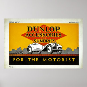 Pôster Acessórios e Sundries de Dunlop para o motorista