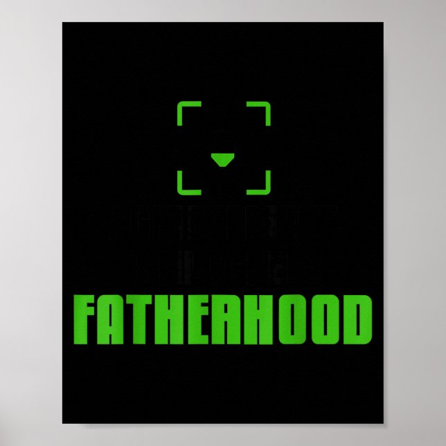 Poster Achievement Unlocked Fatherhood Gamer Video Games  (Frente)