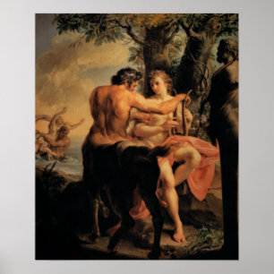 Pôster Achilles e o centauro Chiron