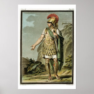 Pôster Achilles na armadura, traje para 'Iphigenia em
