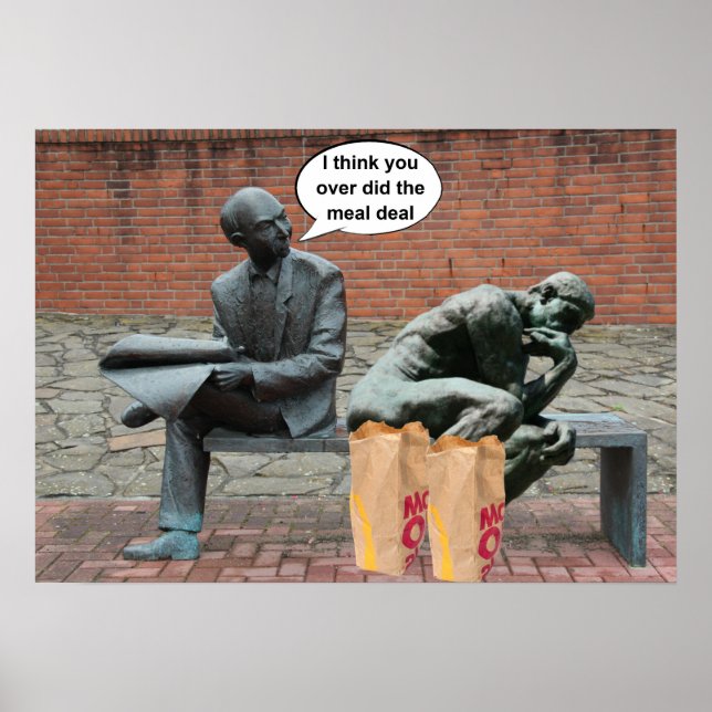Poster Acho que você exagerou na oferta da refeição. (Frente)