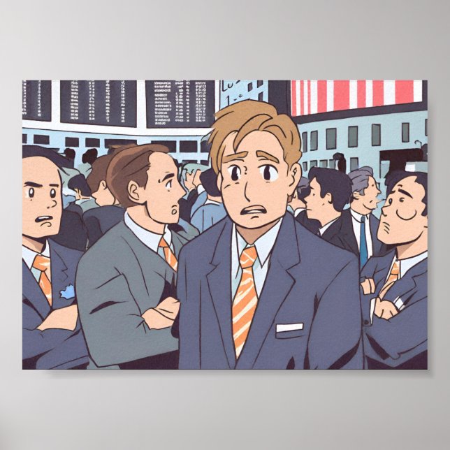 Poster Acidente no mercado de ações (Frente)