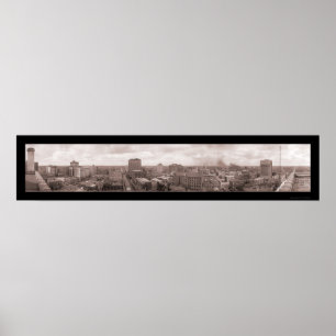 Pôster Acima da foto trapezóide 1924 de Houston