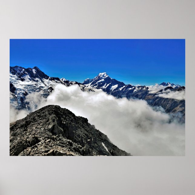Poster Acima das nuvens no Monte Ollivier (Frente)