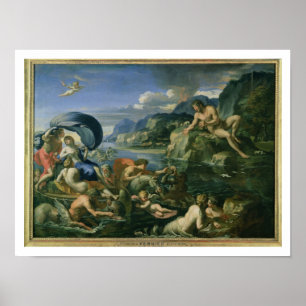 Poster Acis e Galetea que escondem do Polyphemus gigante