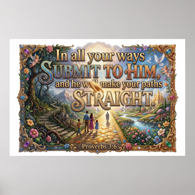 Poster Acknowledge God In All Your Ways Always (Frente)