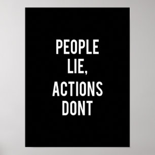 Poster Ações do pessoas lie não