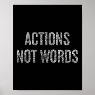 Poster Ações Não Palavras Protesto Contra Movimento