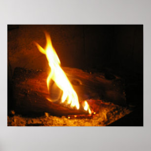 Poster acolhedor do fogo