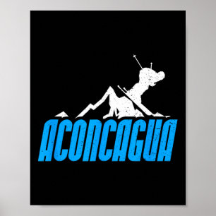 Poster Aconcagua Skiing Snowboard França Resort Distrital