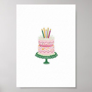 Poster Acondicionador de Bolo de Aniversário