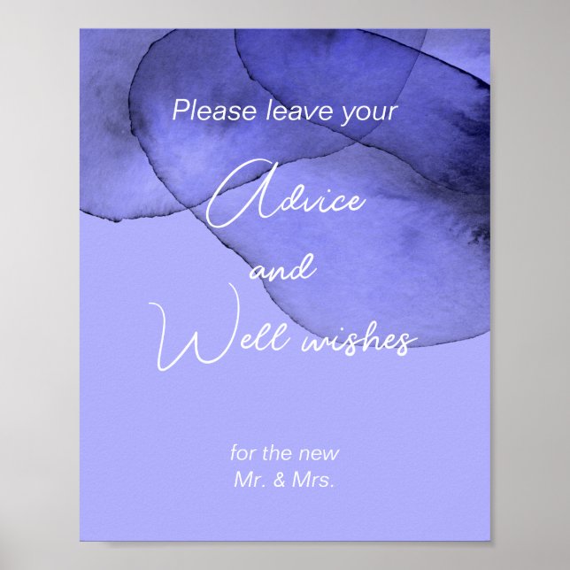 Poster Aconselhamento e bons desejos em lavanda violeta a (Frente)