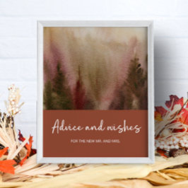 Poster Aconselhamento e desejos da Floresta do outono par