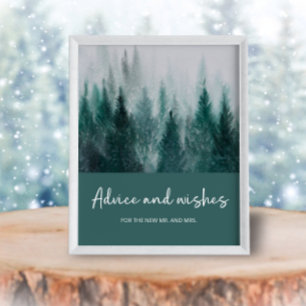 Poster Aconselhamento e desejos de Pine Tree Forest para