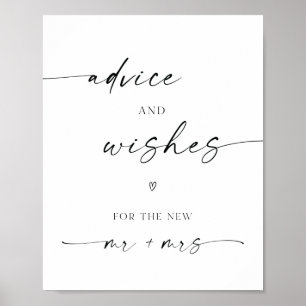 Poster Aconselhamento e Desejos para o Sr. & Sra. Wedding