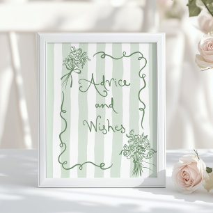 Poster Aconselhamento e desejos Whimsical Sagge green Bri