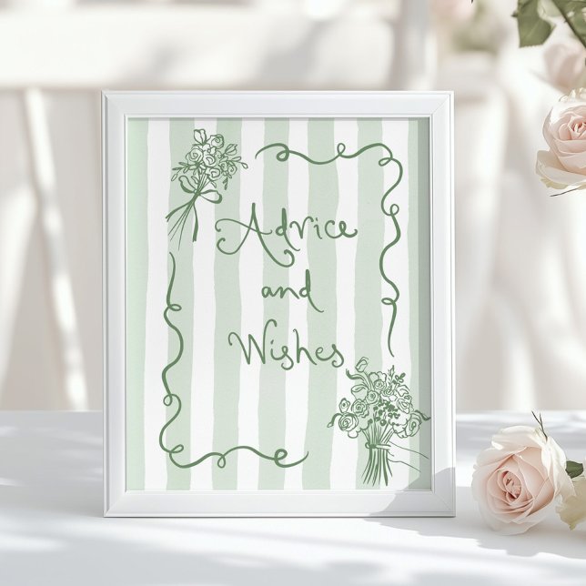 Poster Aconselhamento e desejos Whimsical Sagge green Bri (Criador carregado)