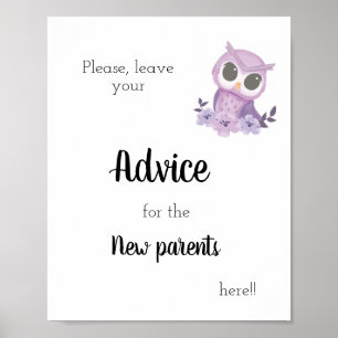 Poster Aconselhamento para Novos Pais - Bebê-Coruja