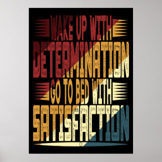 Poster Acordar Para Cima Com Determinação