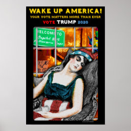 Poster Acordar Up America Trump 2020