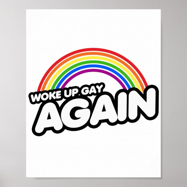 Poster Acordou Gay de novo (Frente)